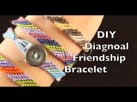 How to Make DIY Friendship Bracelets Beginners (Diagonal Pattern) 