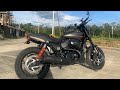 Harley Davidson Street rod 750 short ride #4 (pure sound)