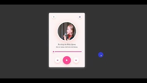 How to create Music player with pure HTML, CSS, JS