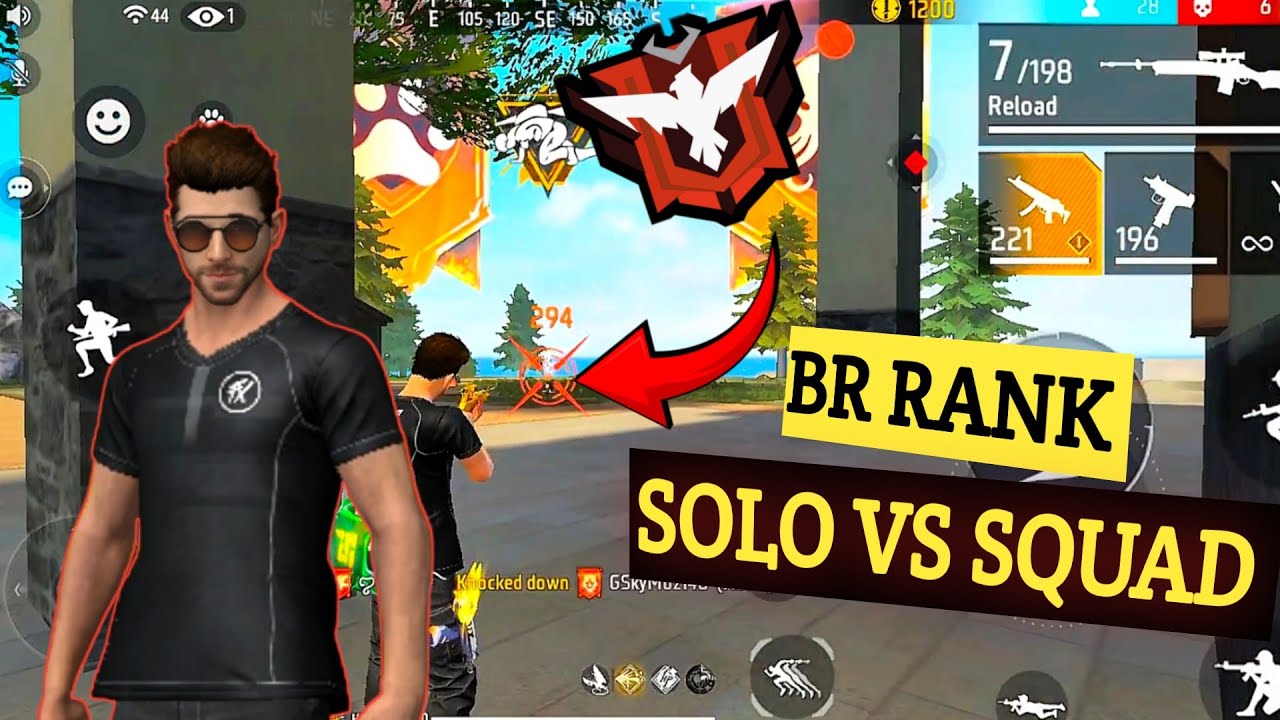 SOLO VS SQUAD BR RANK 🤯 BR RANK PUSH 🔥 FREE FIRE VIDEO 😱 - YouTube