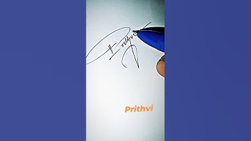 Prithvi name Signature #shortvideo #viral #handwriting #youtube #art #shorts #sign