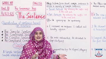 Class 8 - English - unit 18 - Lecture 30 - Sentences - 1 - Allied Schools