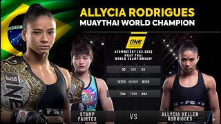 Allycia Rodrigues VS Stamp Fairtex  MUAYTHAI WORLD CHAMPION  ONE Championship