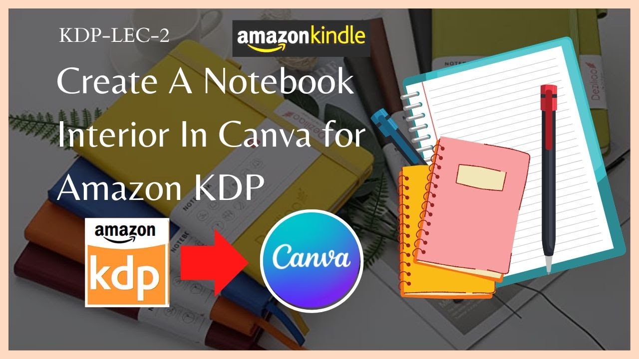 How To Create A Notebook Interior In Canva for Amazon KDP || No\ Low ...