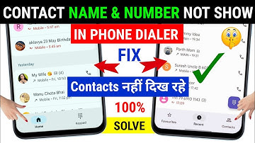 Phone Dialer Contacts Name Number Not Showing Problem 2025 | Saved Numbers Not Showing in Dialer