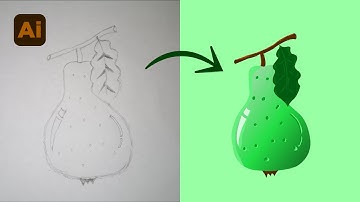 How to draw a guava in illustrator | Illustrator Tutorial | time lapse video.