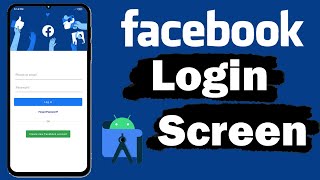 Login Page Facebook in Android Studio | 2024