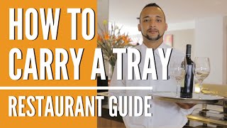 How to Carry a Restaurant Serving Tray | Service Training Resimi