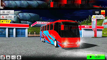 Modern Bus Drive Parking 3D "Rainy time drive"