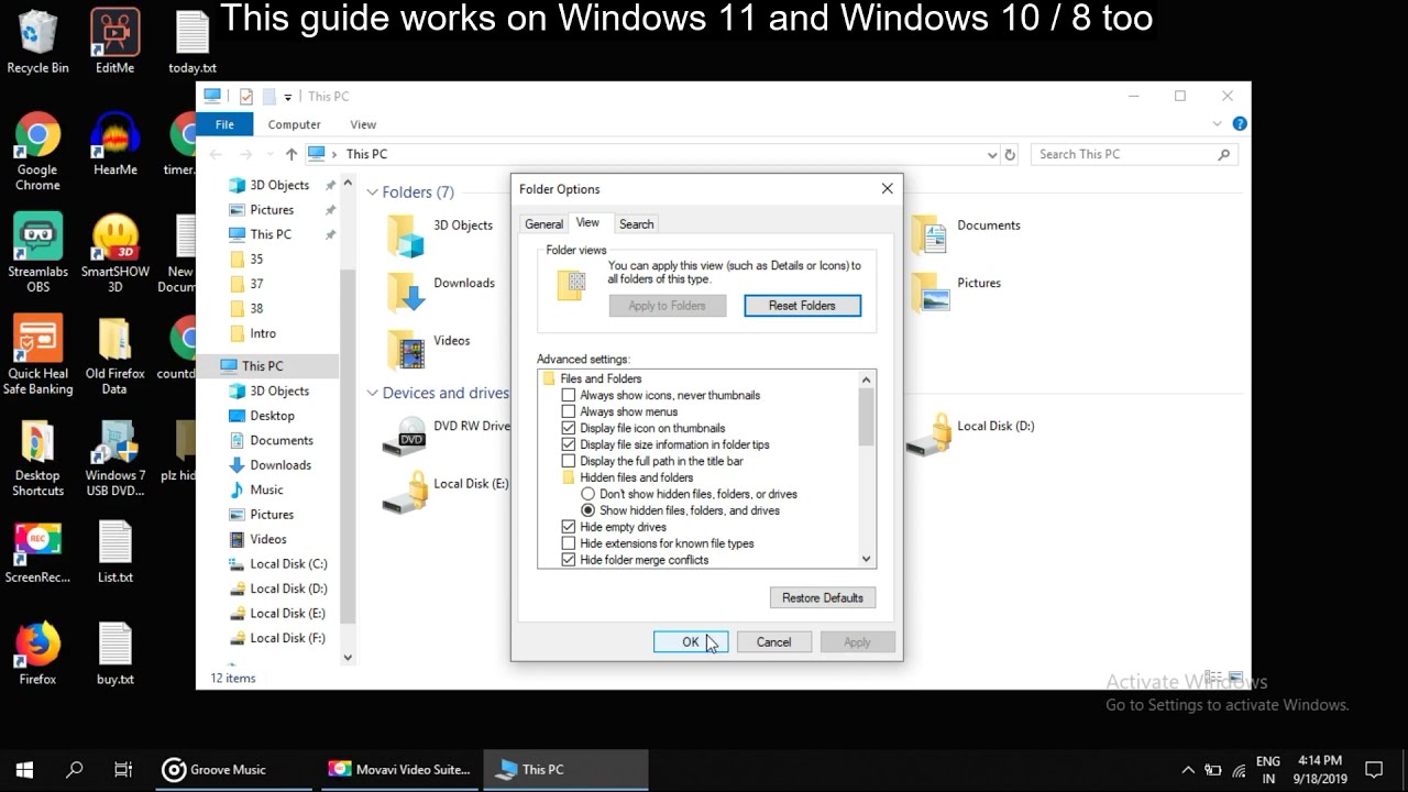 ซ่อนไฟล์ windows 10  Update 2022  How to Hide Folder in Windows 11