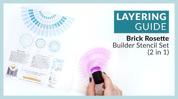 How to Layer Brick Rosette Builder Stencil Set for Paper Crafting