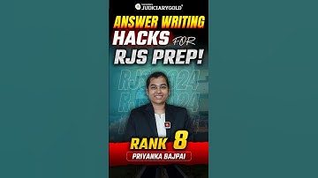 RJS 2024 Topper Priyanka Bajpai’s Answer Writing Tips! #RJS2024#toppertips