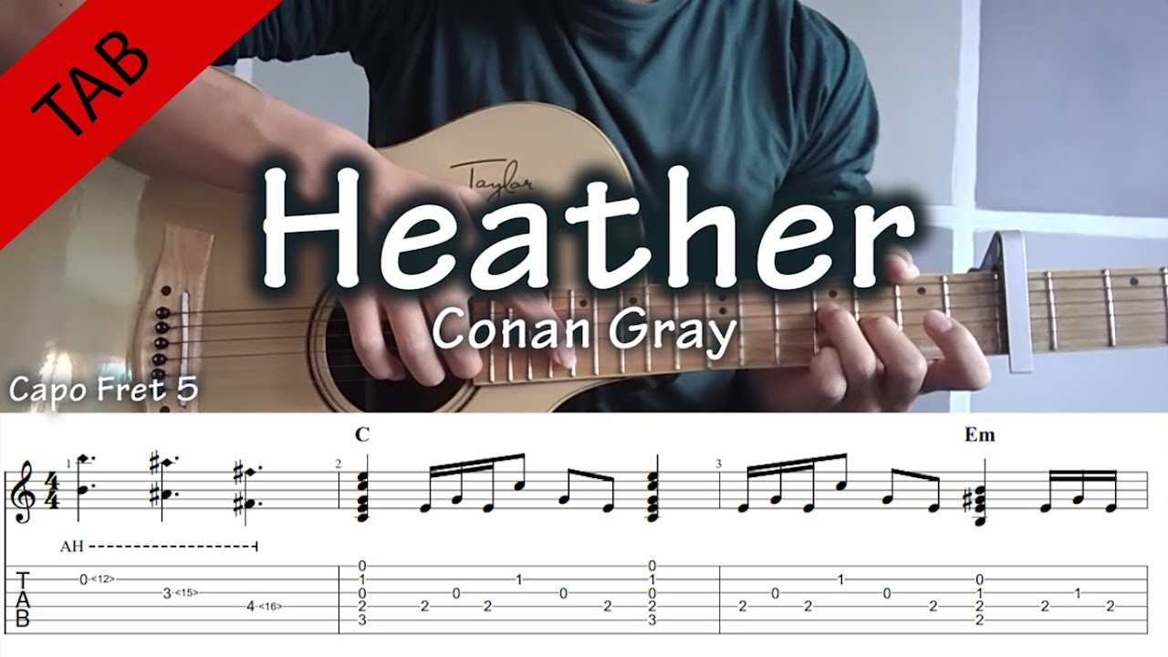 Heather - Conan Gray (Fingerstyle Tutorial TAB) | Pandji Iman S