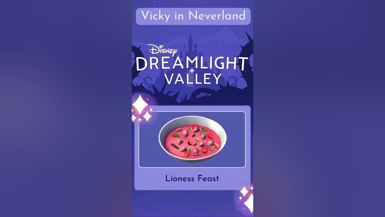 Lioness Feast recipe Disney Dreamlight Valley YouTube