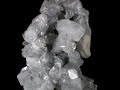 Clear Apophyllite on Blue-Grey Chalcedony