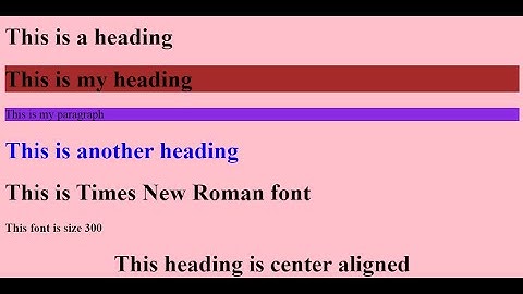 HTML STYLE ATTRIBUTES, background colour, text colour,  font and font size, text alignement, format