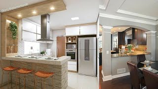 جدار فاصل بين  المطبخ و  الصالون جديد 💕💕💕 أحدث ديكورات التقسيم بين المطبخ وغرفة المعيشة