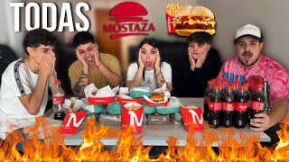 PROBANDO TODAS LAS HAMBURGUESAS DE MOSTAZA