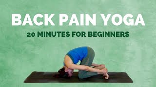 Yoga for Back Pain  20 min Yoga Stretches for Beginners