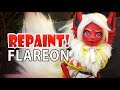 Repaint! Pokemon Flareon Custom OOAK Monster High Doll