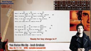 🎻 You Raise Me Up - Josh Groban Bass Backing Track with chords and lyrics