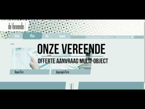 Instructie filmpje OnzeVereende | Offerte aanvraag multi-object