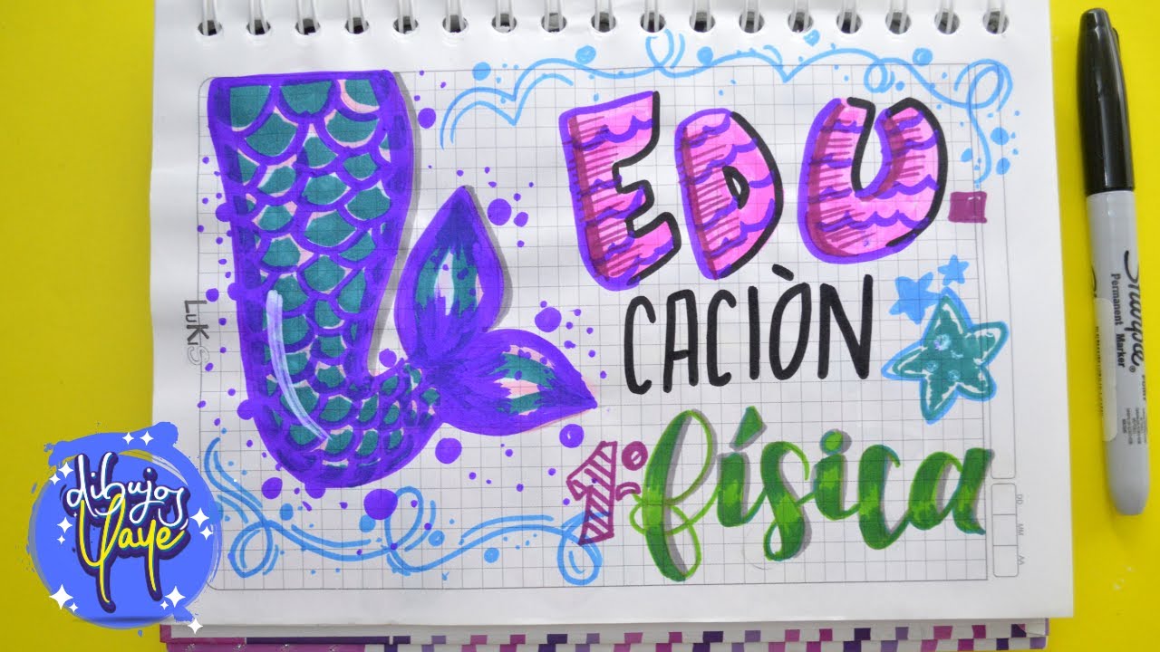 💛 CARÁTULAS y PORTADAS PARA CUADERNO DE EDUCACIÓN FÍSICA | DECORAR  CUDERNOS 2021 - thptnganamst.edu.vn