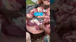 🔥 Fresh Taza Gorur Gost Cutting Skill 🔪 | আজকের বাজার | Professional Butcher Work 🥩!