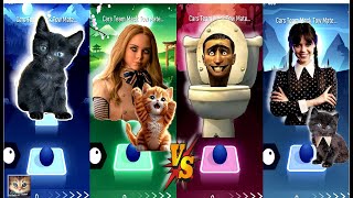 Tiles Hop DANCE MONKEY Cute Cat BTS vs Skibidi Toilet vs Wednesday Addams vs M3gan2 #tileshopsongs