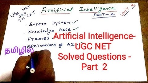 Artificial Intelligence | Previous Year Solved Questions with Answers | UGC NET CS | TNSET | Tamil
