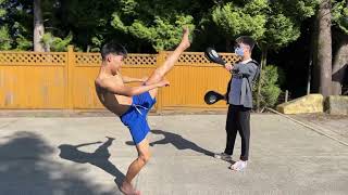 Outdoors Taekwondo Padwork Training