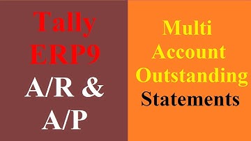 Outstanding Bill Statements printing - Multi Account mode in Tally ERP9