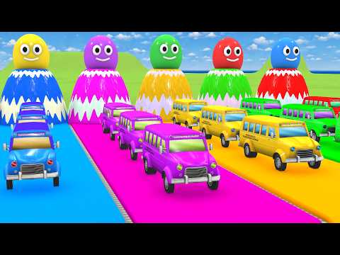 Long Slide Game with Dinosaur Lion Cow Hippopotamus Gorilla 3d Animal Game Funny 3d Animals