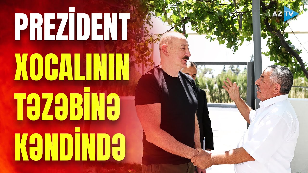 Prezident İlham Əliyev Xocalının Təzəbinə kəndində görülən işlərlə tanış olub