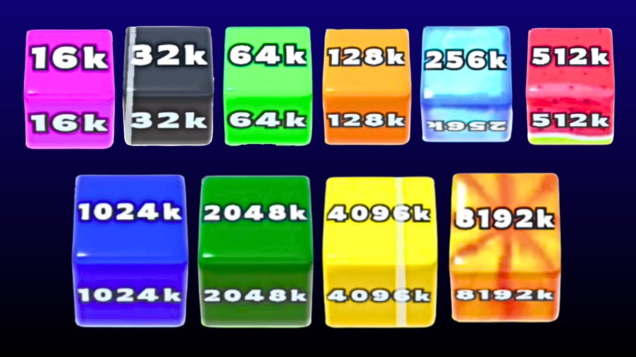 Jelly Run 2048 🍬 [16K ➜ 8192K | K Series] vs Block Blast