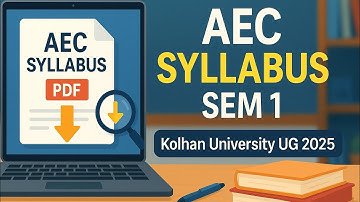Kolhan University AEC Paper Syllabus | Semester 1 BA BSc BCom 2025–29