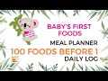 Baby’s First Foods, Meal Planner, Food Diary, Daily Log, 100 foods before 1,Baby Food Tracker Print