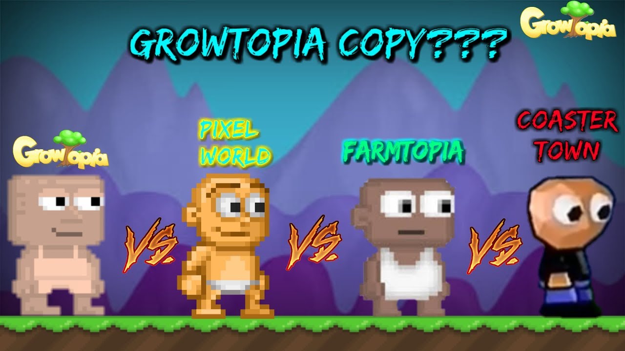Growtopia vs Pixel World vs Farmtopia vs Coaster Town - Short Gameplay Preview
