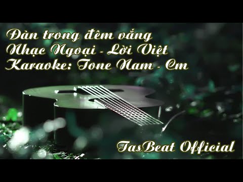 Karaoke Đàn trong đêm vắng - Tone Nam | TAS BEAT