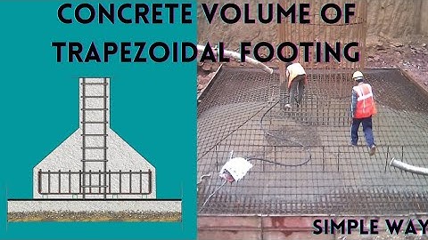 concrete volume calculation of trapezoidal footing | isolated slop footing #trapezoidalfooting