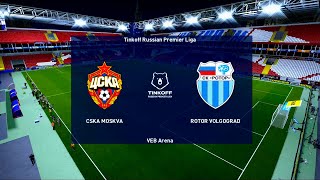 CSKA Moscow vs Rotor | VEB Arena | 2020-21 Russian Premier Liga | PES 2021