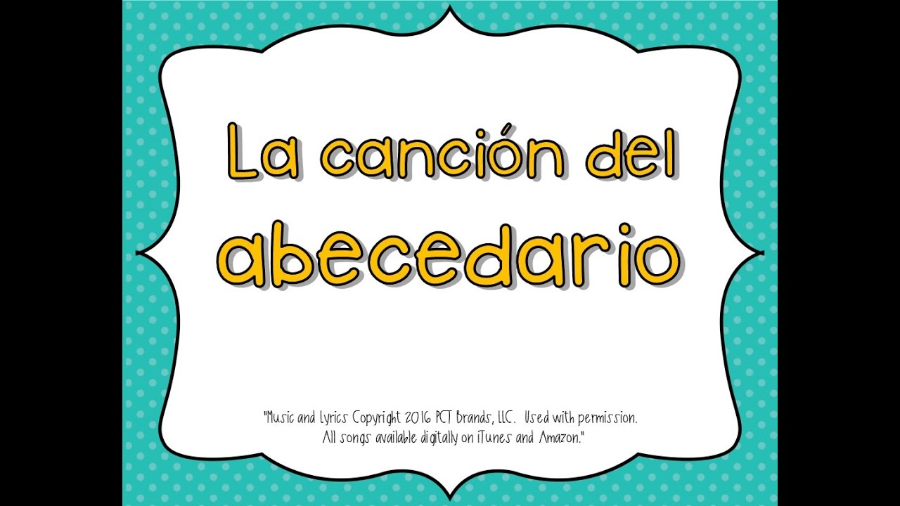 Cancion del abecedario o alfabeto - YouTube