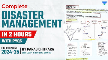 Complete Disaster Management for UPSC with PYQs in ⚡2 HOURS⚡| UPSC Mains GS 3 | UPSC Blueprint