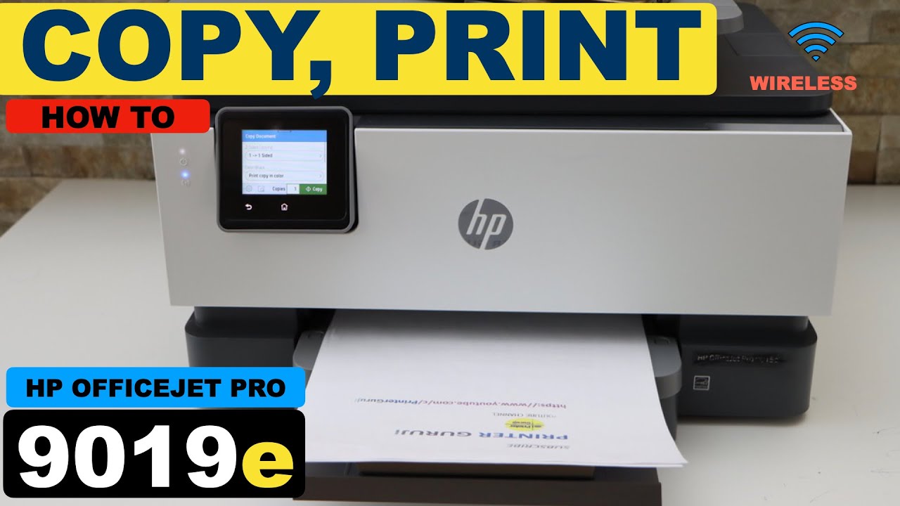 HP OfficeJet Pro 9019e Copy, Wireless Printing.