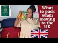 Essential things to Pack when Moving to the Uk // What to buy when Travelling, Relocating to the UK