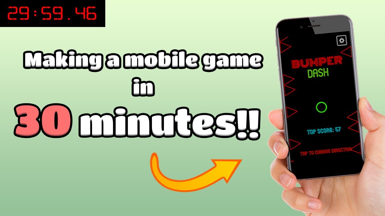 I made a MOBILE game in 30 MINUTES! (ish) - YouTube