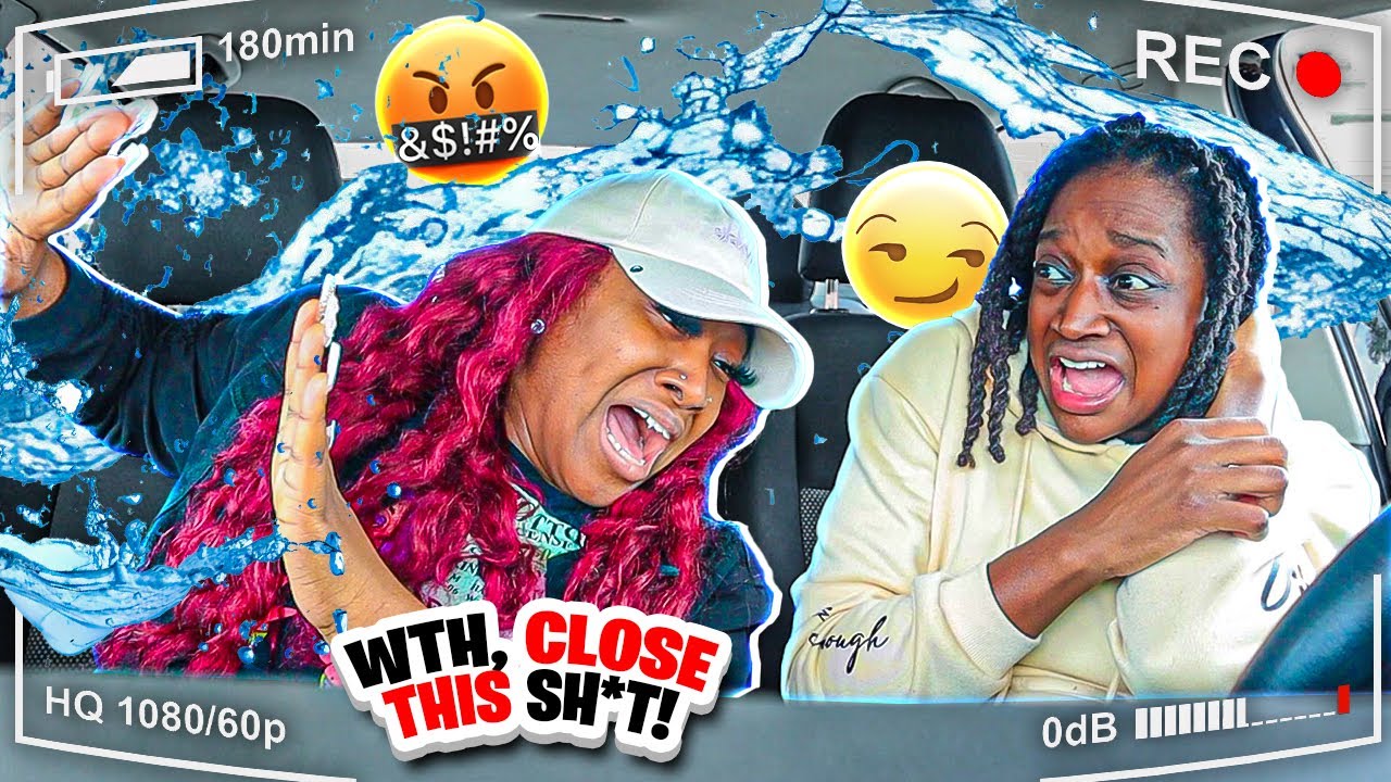 OPENING THE WINDOW WHILE GOING THROUGH THE CAR WASH PRANK *HILARIOUS*