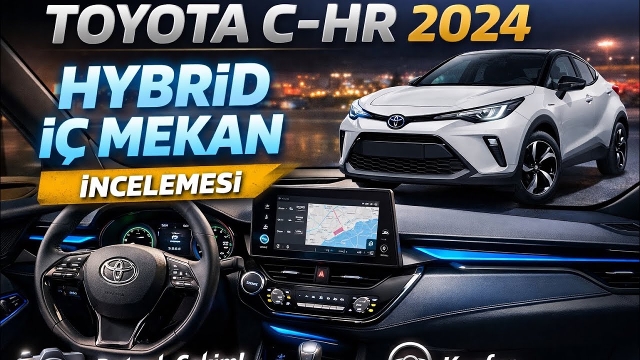 Toyota C-HR Hybrid X-Sport 1.8 e-CVT İç Mekân Detaylı İnceleme Hibrit Özellikler Sürüş Modu & Kokpit