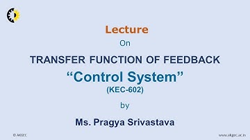 CONTROL SYSTEM LECTURE 02 