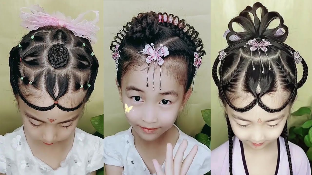 Easy Braid Hair For Little Girls Kids Braid Hairstyles Tutorial Beautiful Hairstyles Compilat Part5